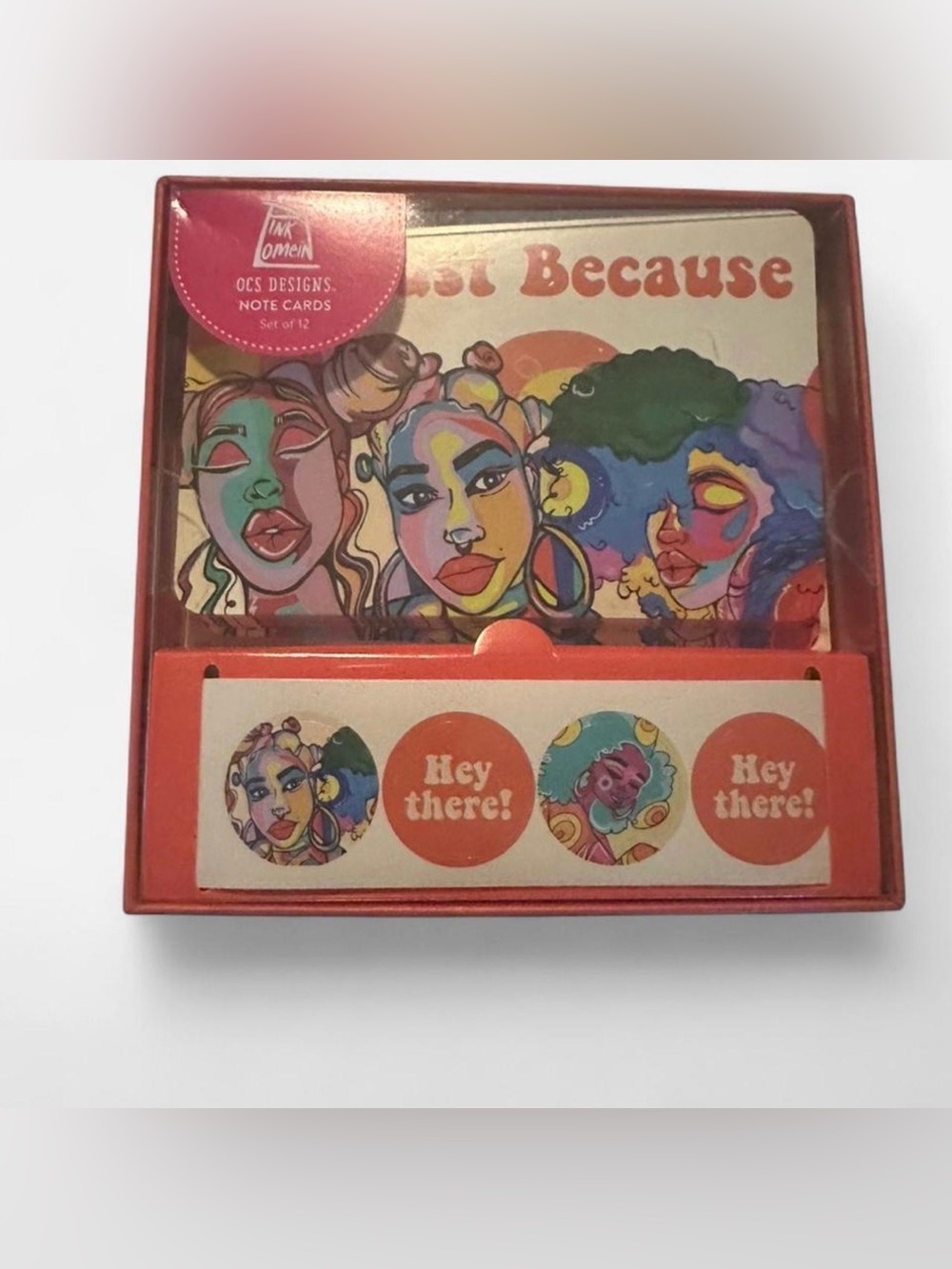 'Just Because' Note Cards Set - Multicolor